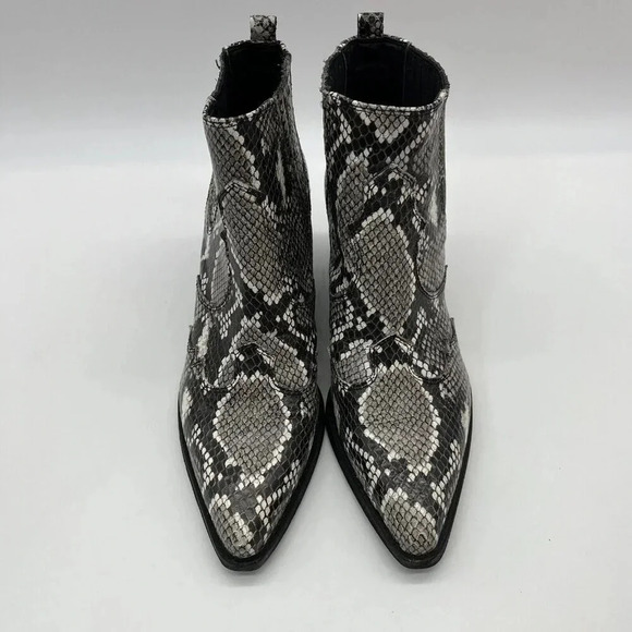 Sam Edelman Leather Snake Python Print Petty Ankle Booties Womens Size 6 Western - Picture 6 of 12